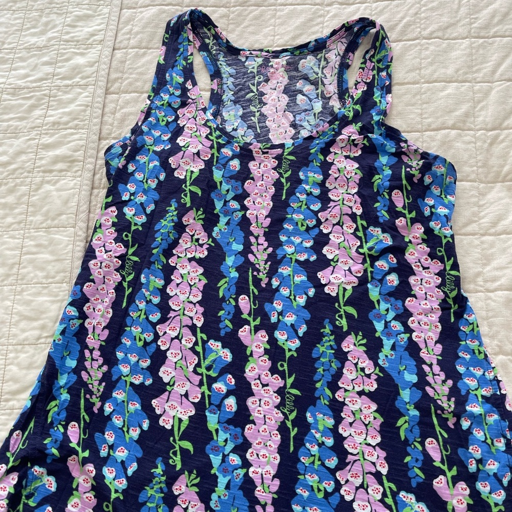 Lilly Pulitzer Floral Sleeveless sleeveless top size xl
